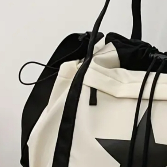 Womens Star Design Vintage Tote - Picture 5 of 6